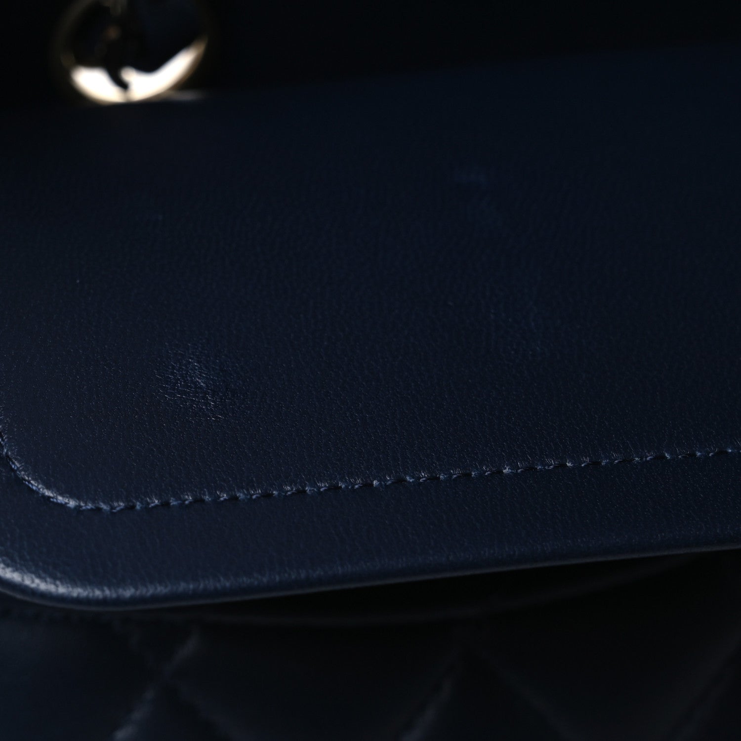 Chanel Lambskin Quilted Medium Double Flap Navy 11 of 12