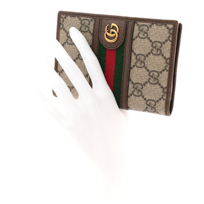 Gucci GG Supreme Monogram Web Ophidia Passport Case Beige New Acero 2 of 7