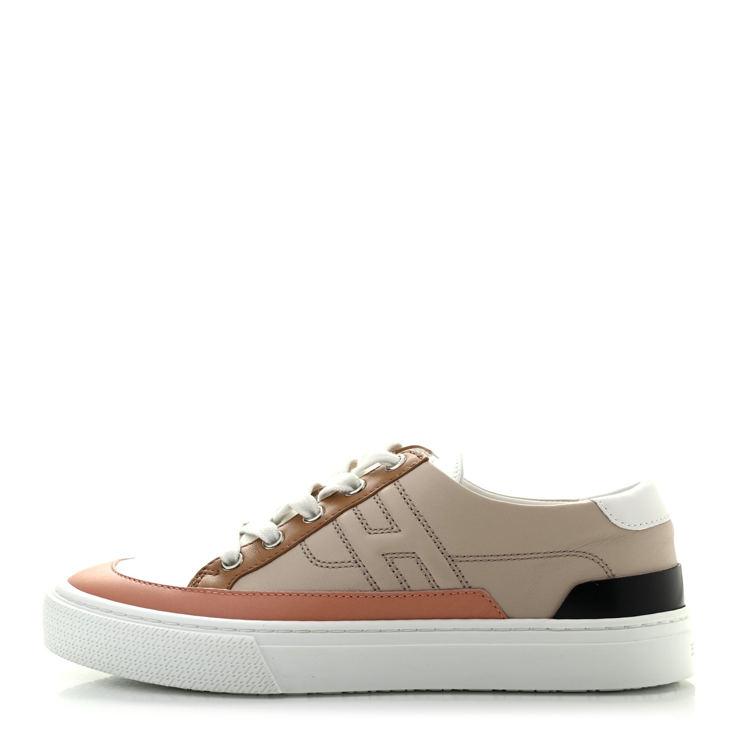 Hermes Calfskin Deep Sneakers 36.5 Multicolor White Gold 1 of 9