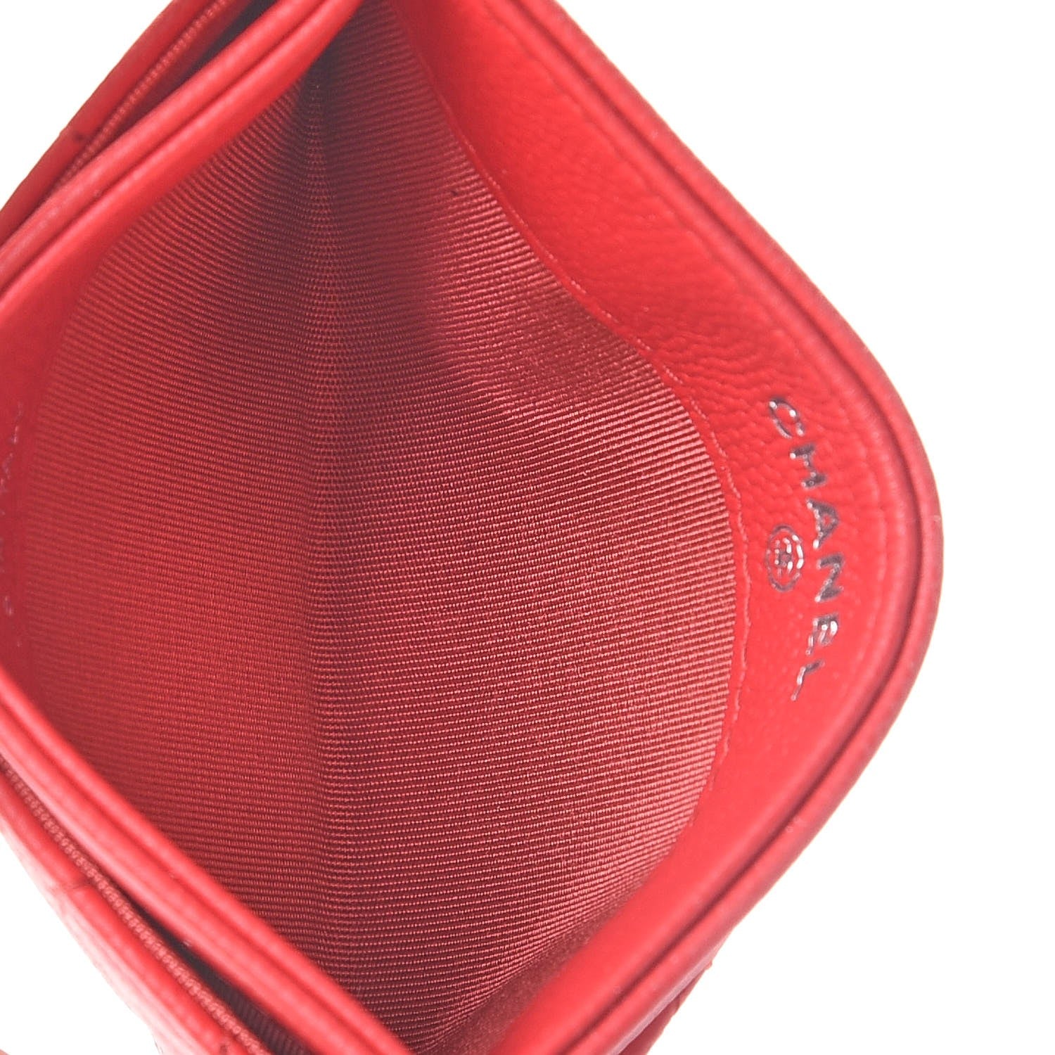 Chanel Caviar Camellia Quilted Card Holder Red 5 of 10