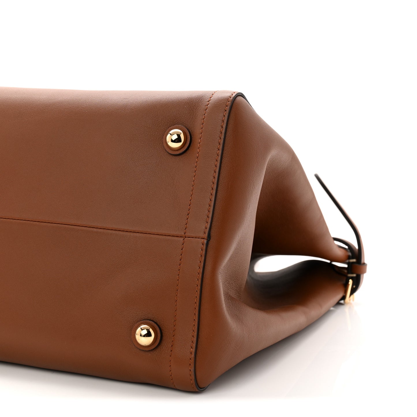 Calfskin Vlogo Large Antibes Tote  Saddle Brown