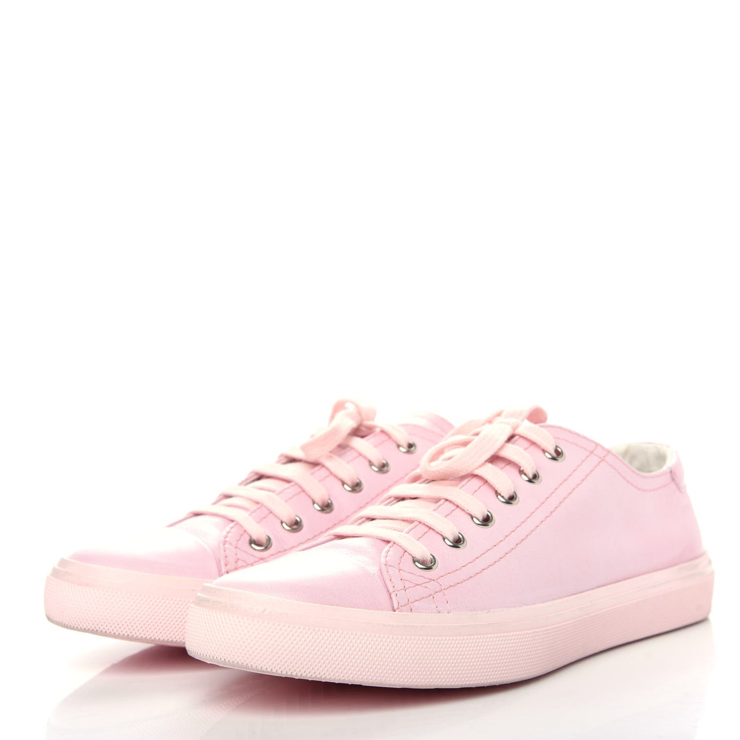 Calfskin Distressed Bedford Low Top Sneakers 38.5 Fanne Rose