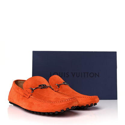 Louis Vuitton Suede Porto Vecchio Moccasin Loafers 7.5 Orange 10 of 10