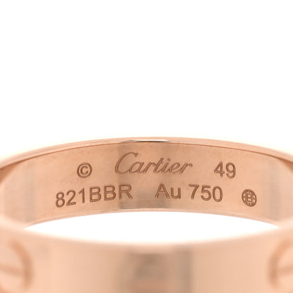 Cartier 18K Pink Gold 3.5mm LOVE Wedding Band Ring 49 5 4 of 4