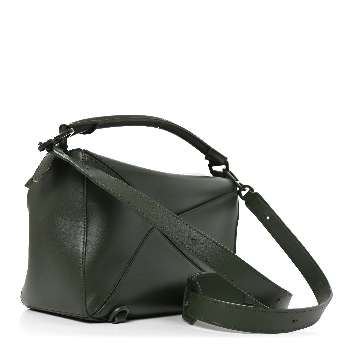 Loewe Satin Calfskin Monochrome Medium Puzzle Bag Vintage Khaki 2 of 8