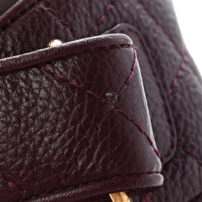 Chanel Grained Calfskin Velcro Dad Sandals 39 Maroon 9 of 13