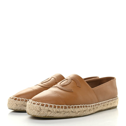 Chanel Lambskin CC Espadrilles 40 Light Brown 3 of 16