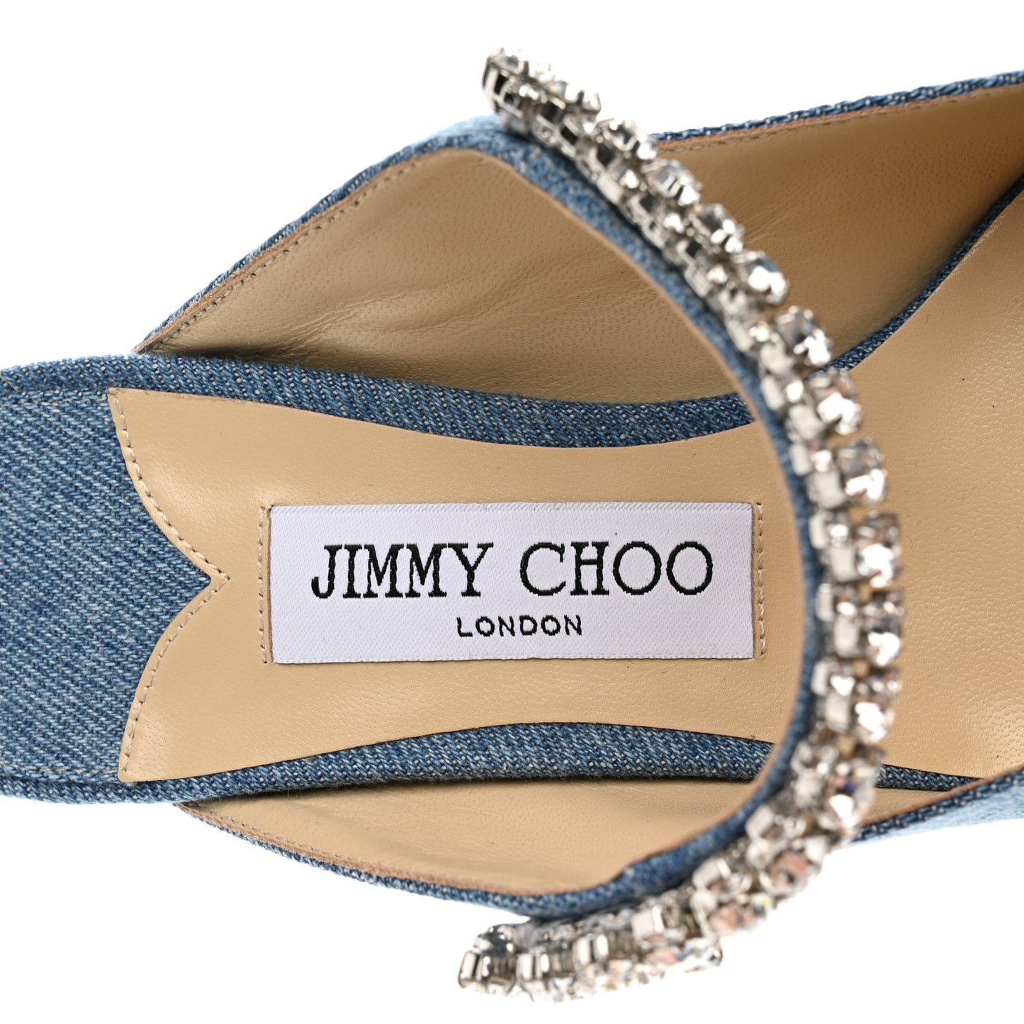 Denim Crystal Bing 65 Pumps 37.5 Blue