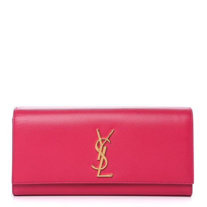 Saint Laurent Grain De Poudre Classic Monogram Cassandre Clutch Lipstick Fuchsia 1 of 13