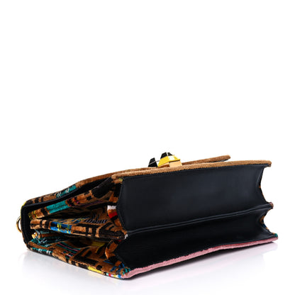 Fendi Velvet Vitello Dolce Fun Fair Kan I Shoulder Bag Tobacco Multicolor Black 4 of 14