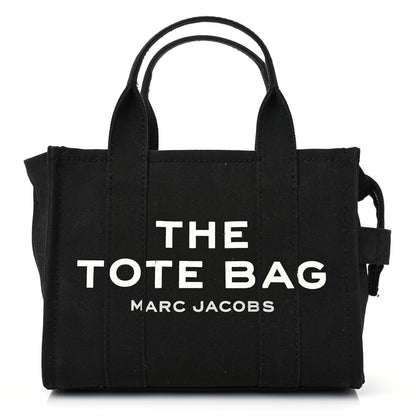 Marc Jacobs Cotton Canvas Mini The Traveler Tote Bag Black 1 of 14