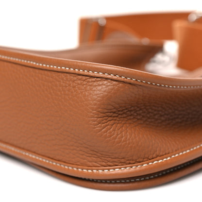 Hermes Taurillon Clemence Evelyne III PM Gold 10 of 11