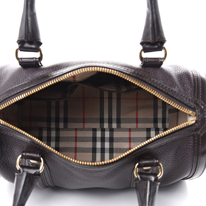 Burberry Grainy Calfskin Medium Alchester Bowling Bag Dark Chocolate 5 of 16