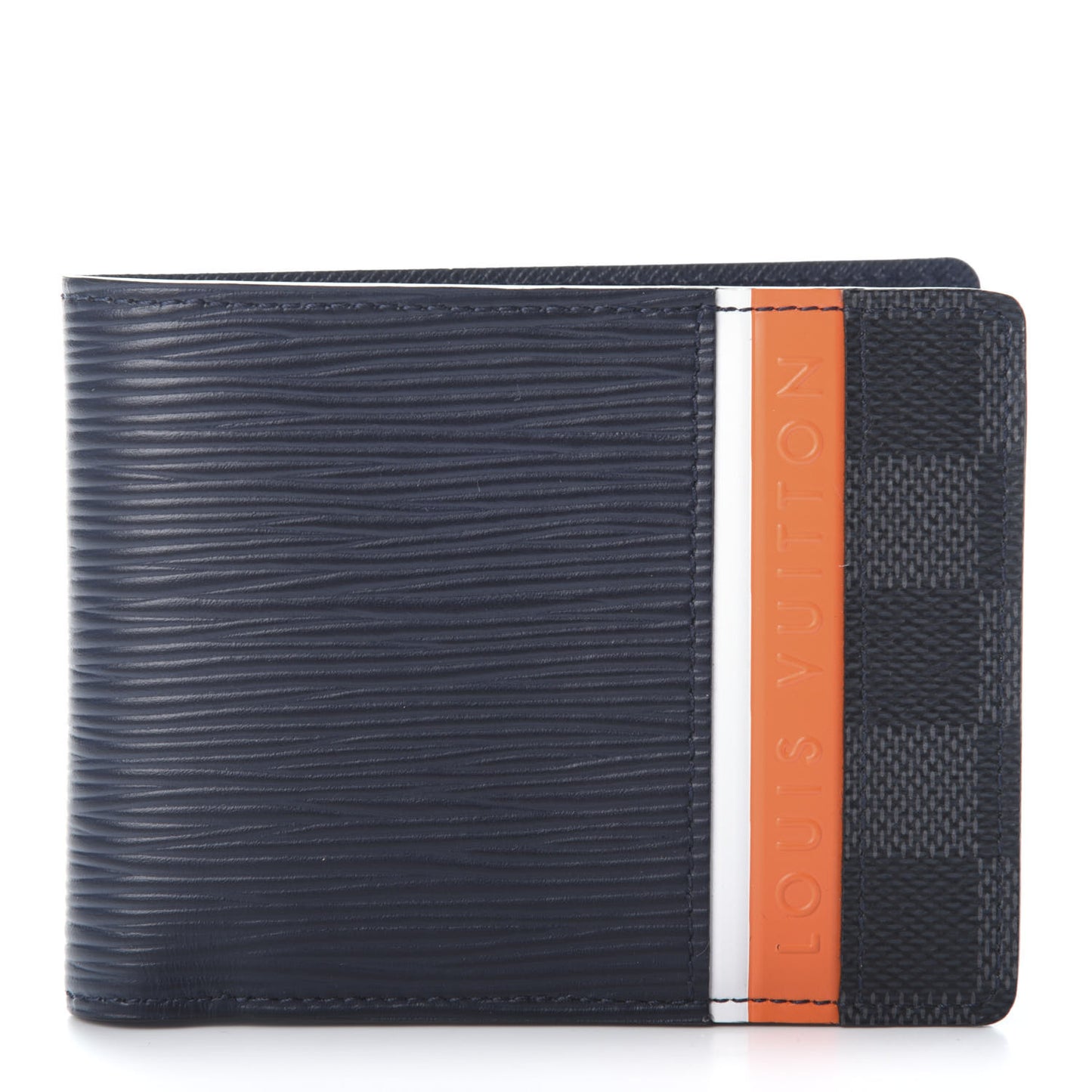 Epi Damier Graphite Multiple Wallet Blue Marine
