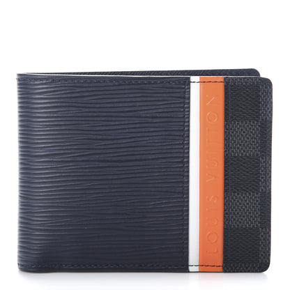 Louis Vuitton Epi Damier Graphite Multiple Wallet Blue Marine 1 of 6