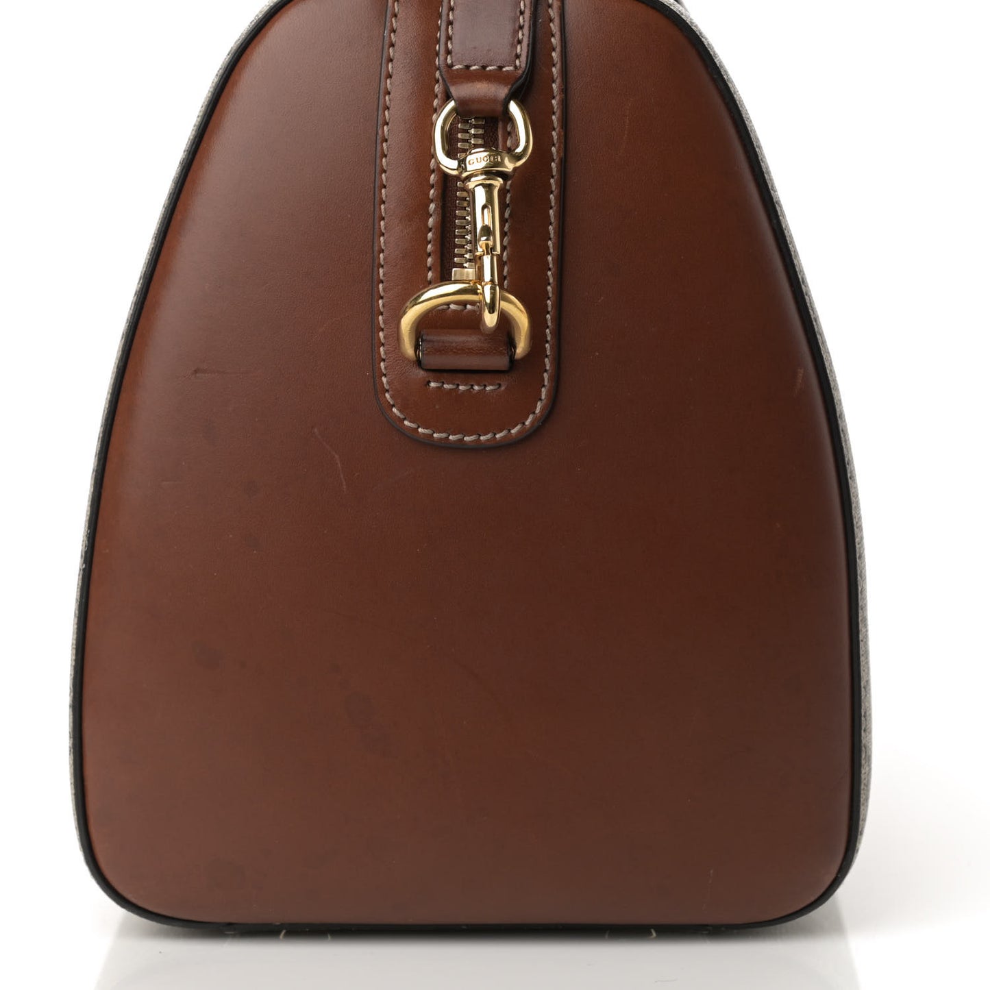 GG Supreme Monogram Medium Boston Beige Cuir