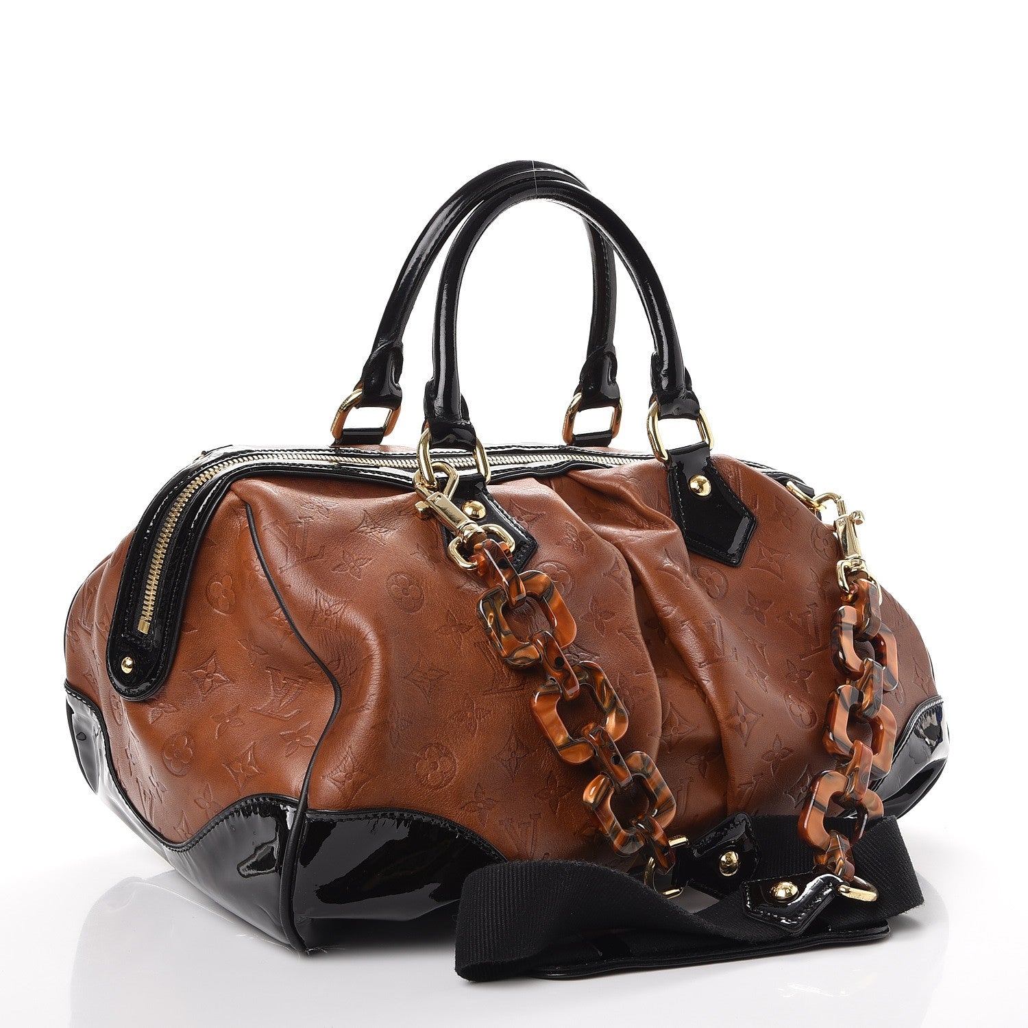 Louis Vuitton Cuir Embossed Monogram Stephen Bag Fauve 3 of 12