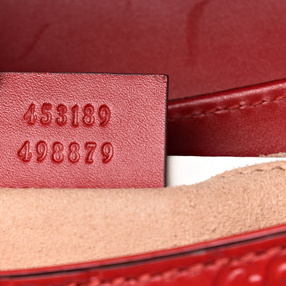 Gucci Guccissima Web Medium Padlock Messenger Shoulder Bag Hibiscus Red 7 of 11