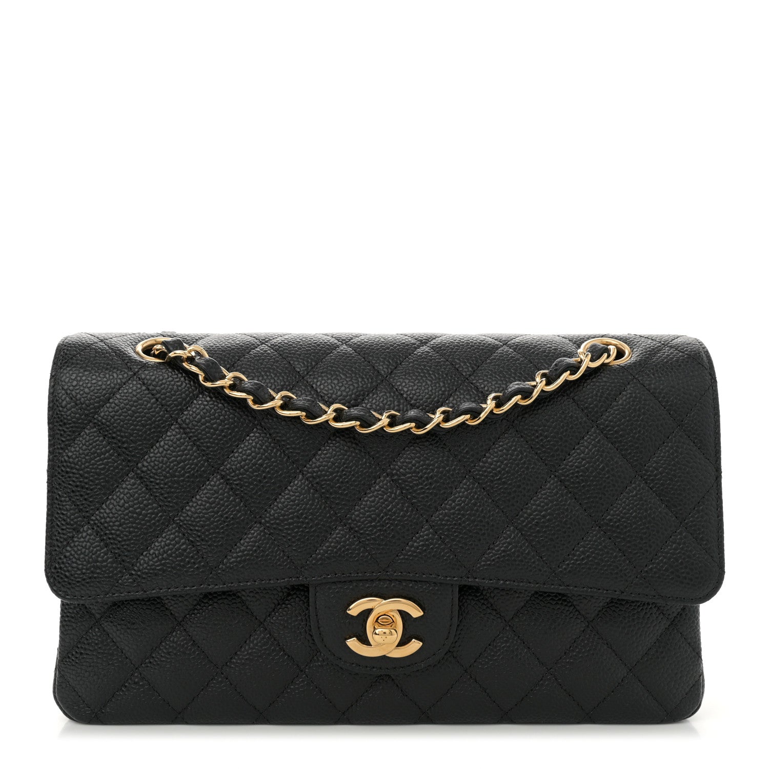 Chanel Caviar Quilted Medium Double Flap Black 1 of 13