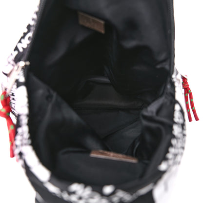Gucci X THE NORTH FACE Econyl Nylon Medium Backpack Black Ivory New Acero Crop 4 of 9