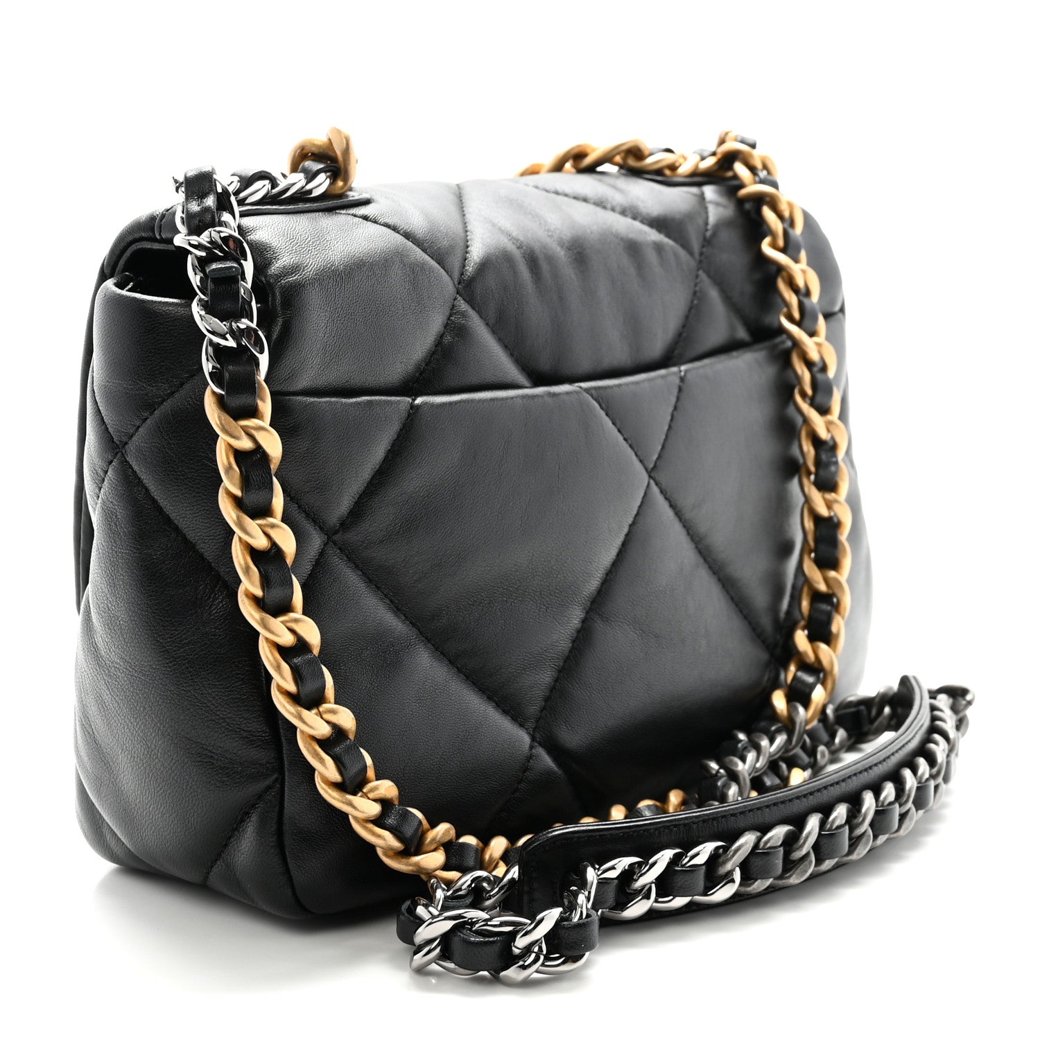 Chanel Lambskin Quilted Medium Chanel 19 Flap Black 3 of 11