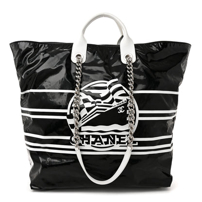 Chanel Vinyl Large La Pausa Bay Shopping Bag Black 1 of 11