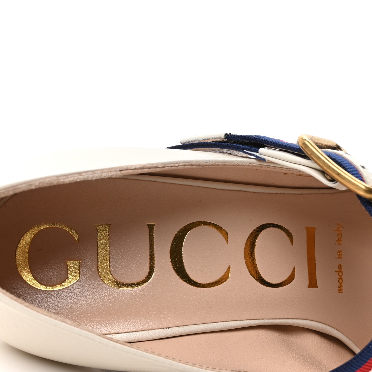 Gucci Malaga Kid Sylvie High Heel Pumps 36 White 8 of 10