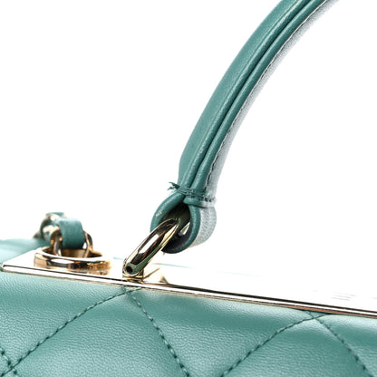Chanel Lambskin Quilted Small Trendy CC Flap Dual Handle Bag Light Green 22 of 27