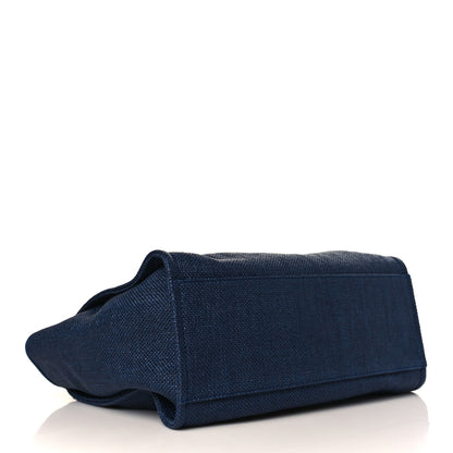 Chanel Woven Straw Raffia Medium Deauville Tote Navy 3 of 9