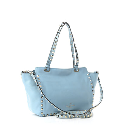 Valentino Garavani Vitello Small Rockstud Tote Sky Sorbet 4 of 11