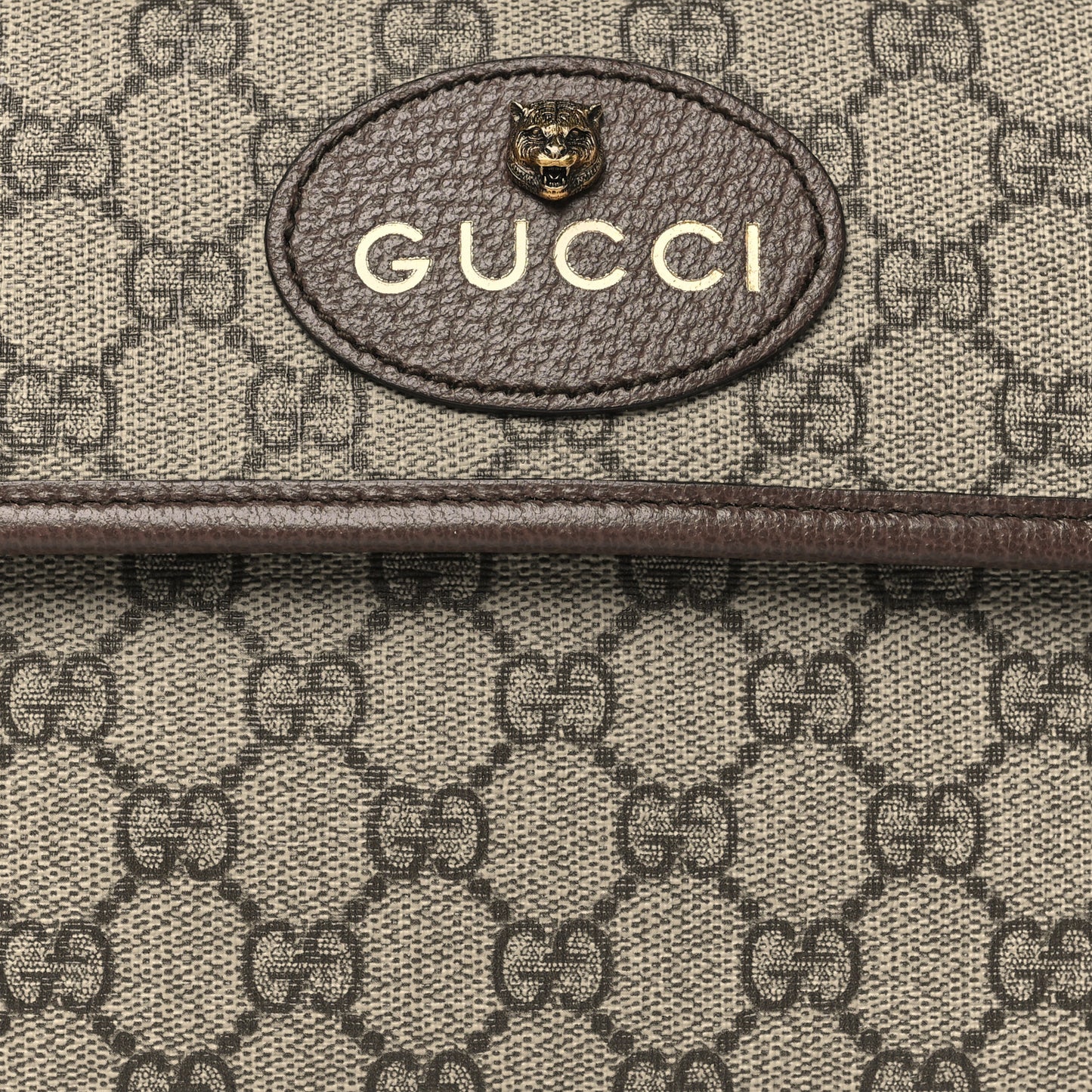 GG Supreme Monogram Neo Vintage Web Belt Bag Brown