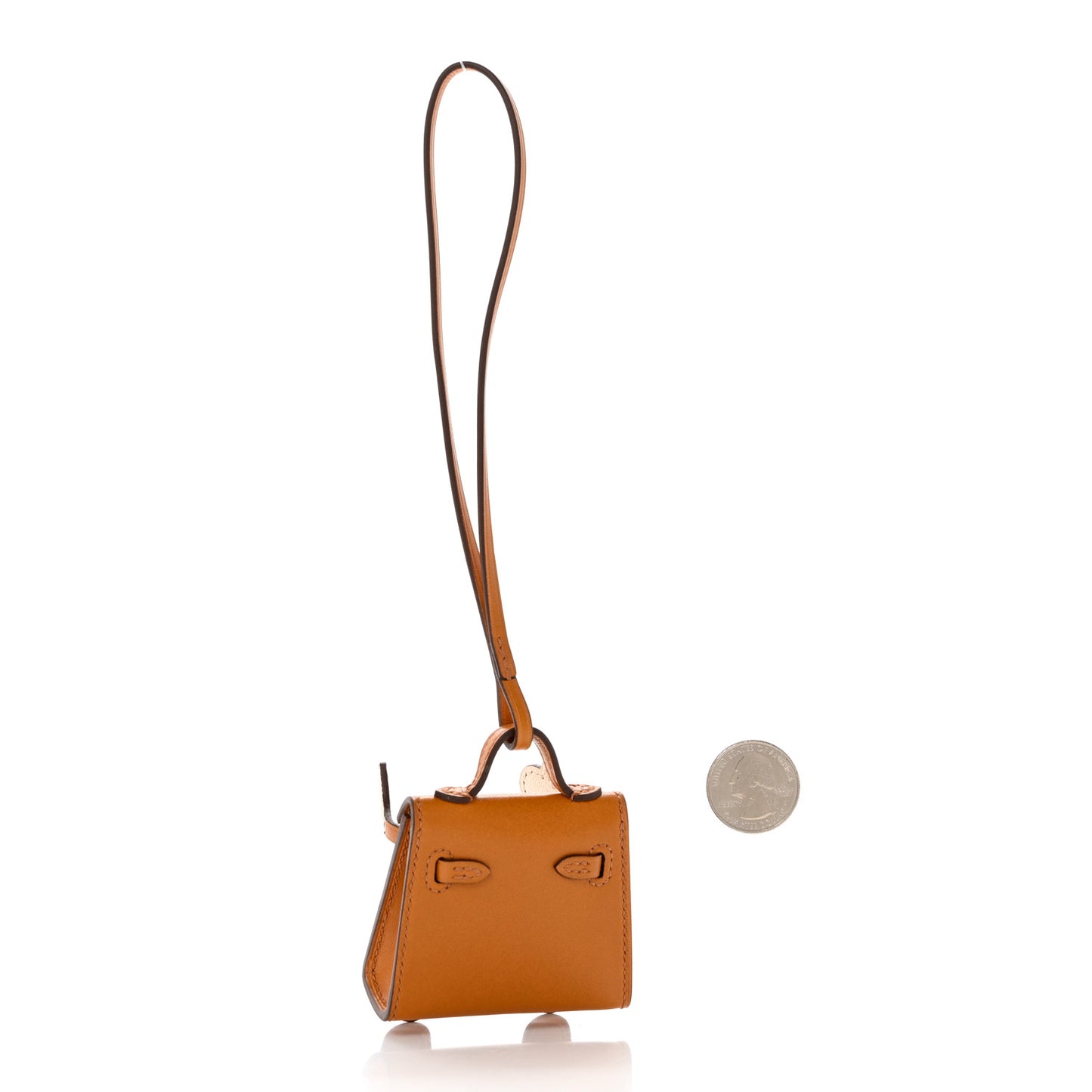Tadelakt Chevre Mysore Kelly Quelle Idole Bag Charm Gold