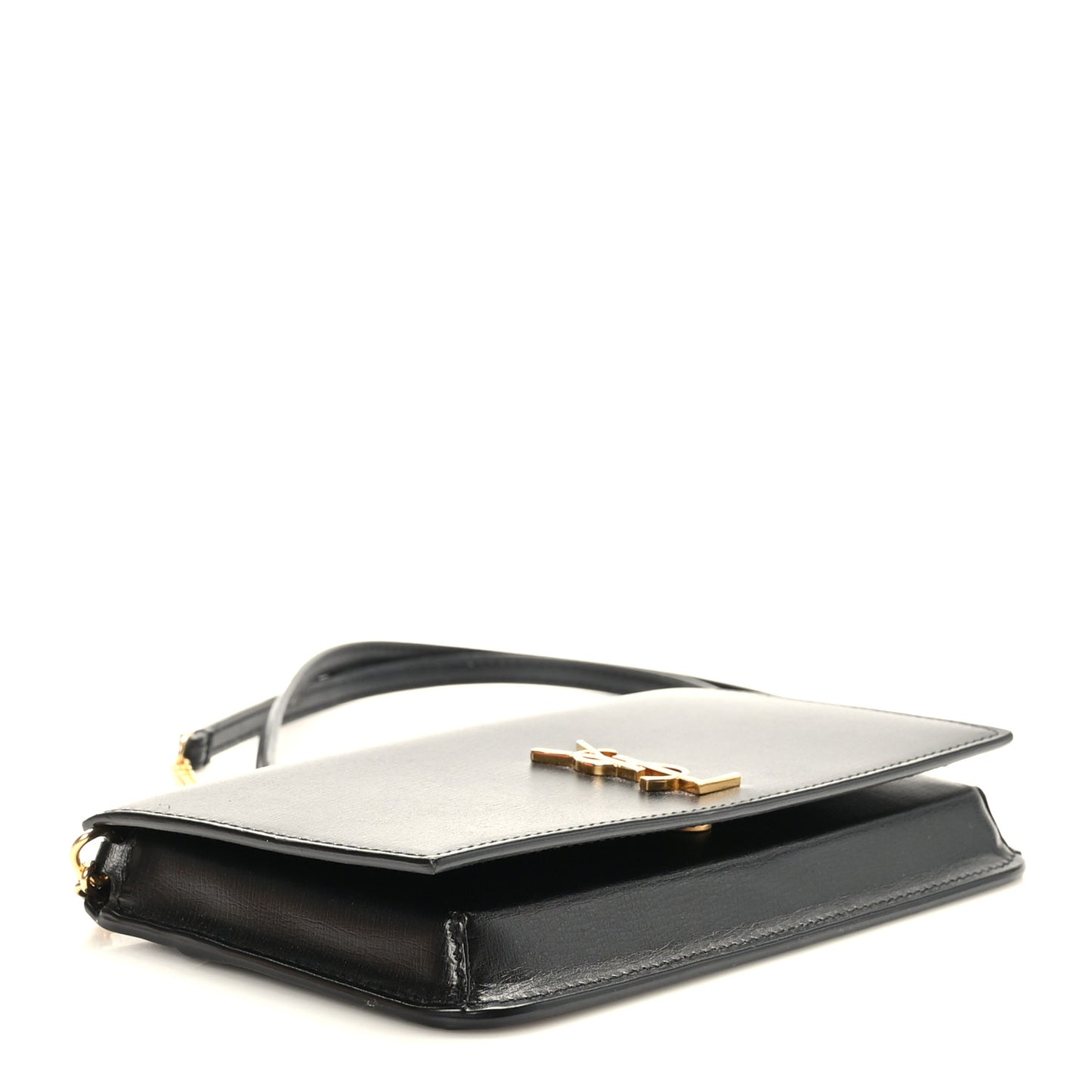 Grained Calfskin Monogram Phone Holder Crossbody Black