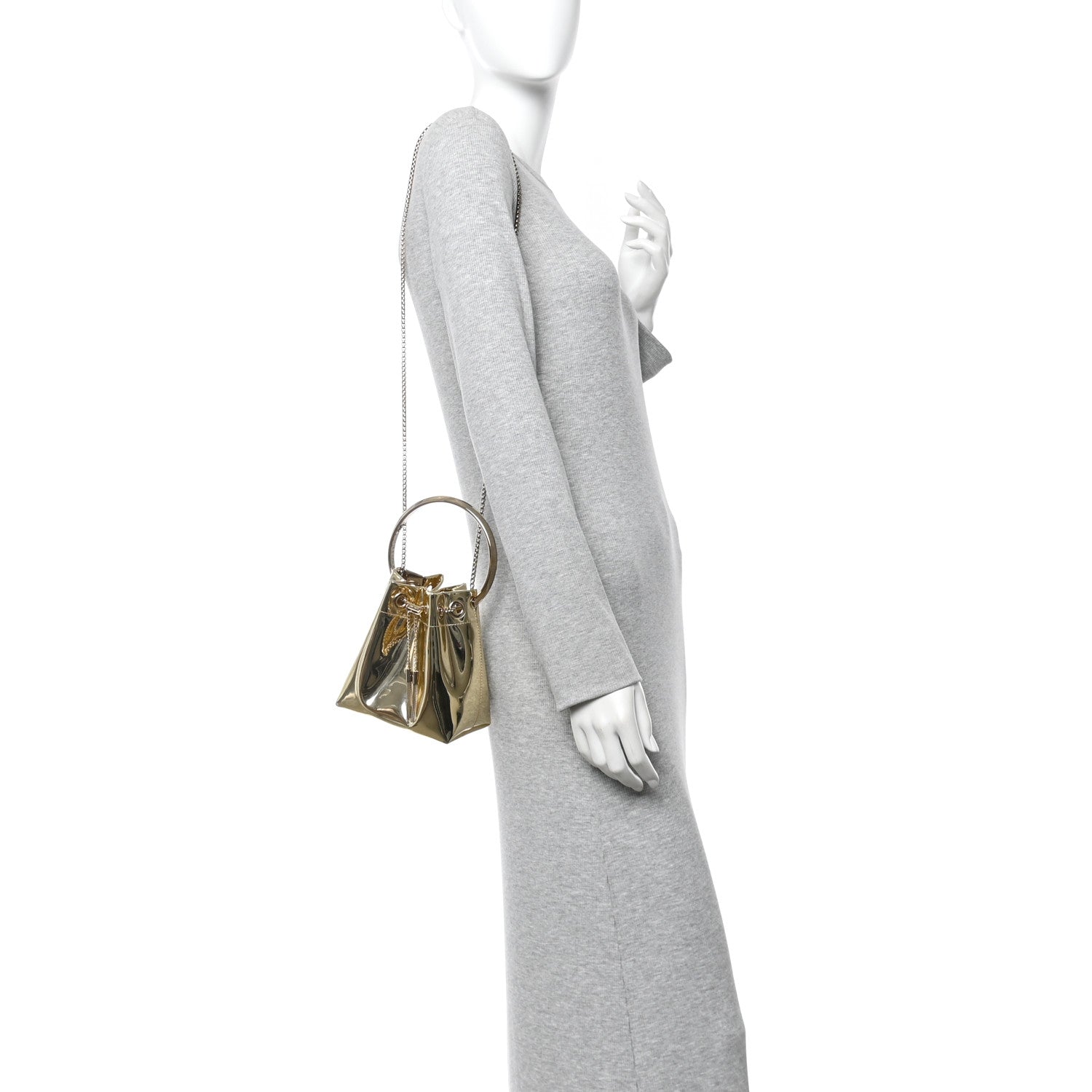 Jimmy Choo Metallic Patent Bon Bon Bag Gold 2 of 11