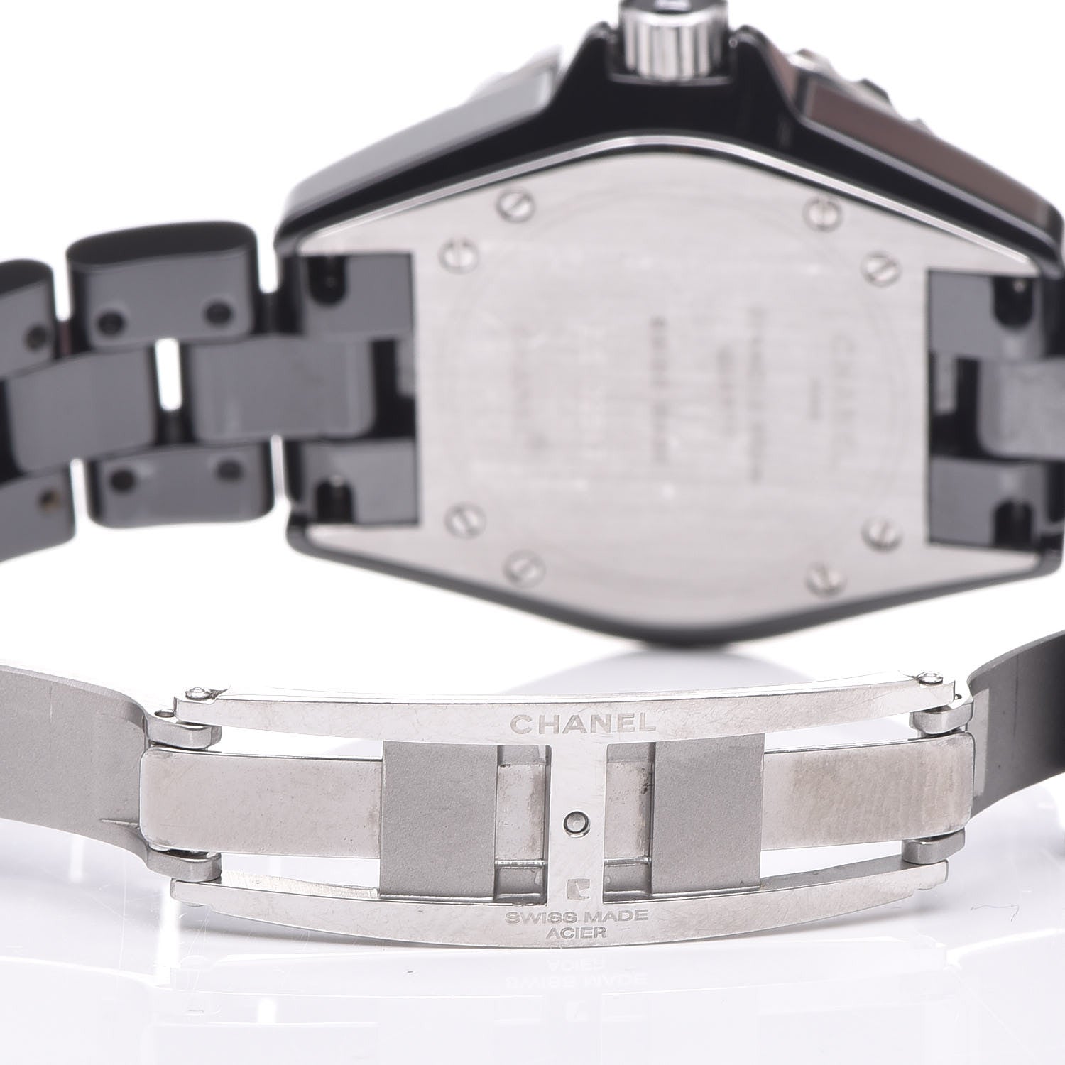 Chanel Stainless Steel Ceramic 33mm J12 Quartz Watch Black 6 of 7