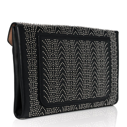 Alaia Calfskin Studded Envelope Clutch Black 3 of 8