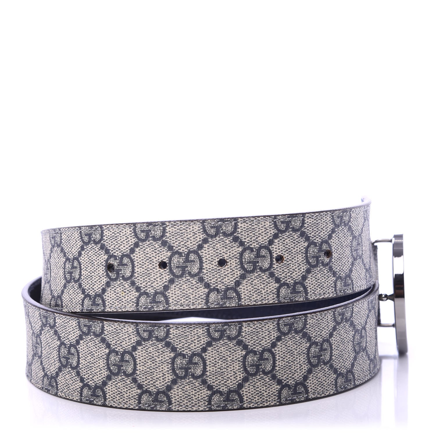 Gucci GG Plus Monogram Interlocking G Belt 95 38 Navy 2 of 6