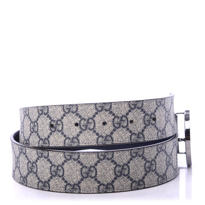 Gucci GG Plus Monogram Interlocking G Belt 95 38 Navy 2 of 6