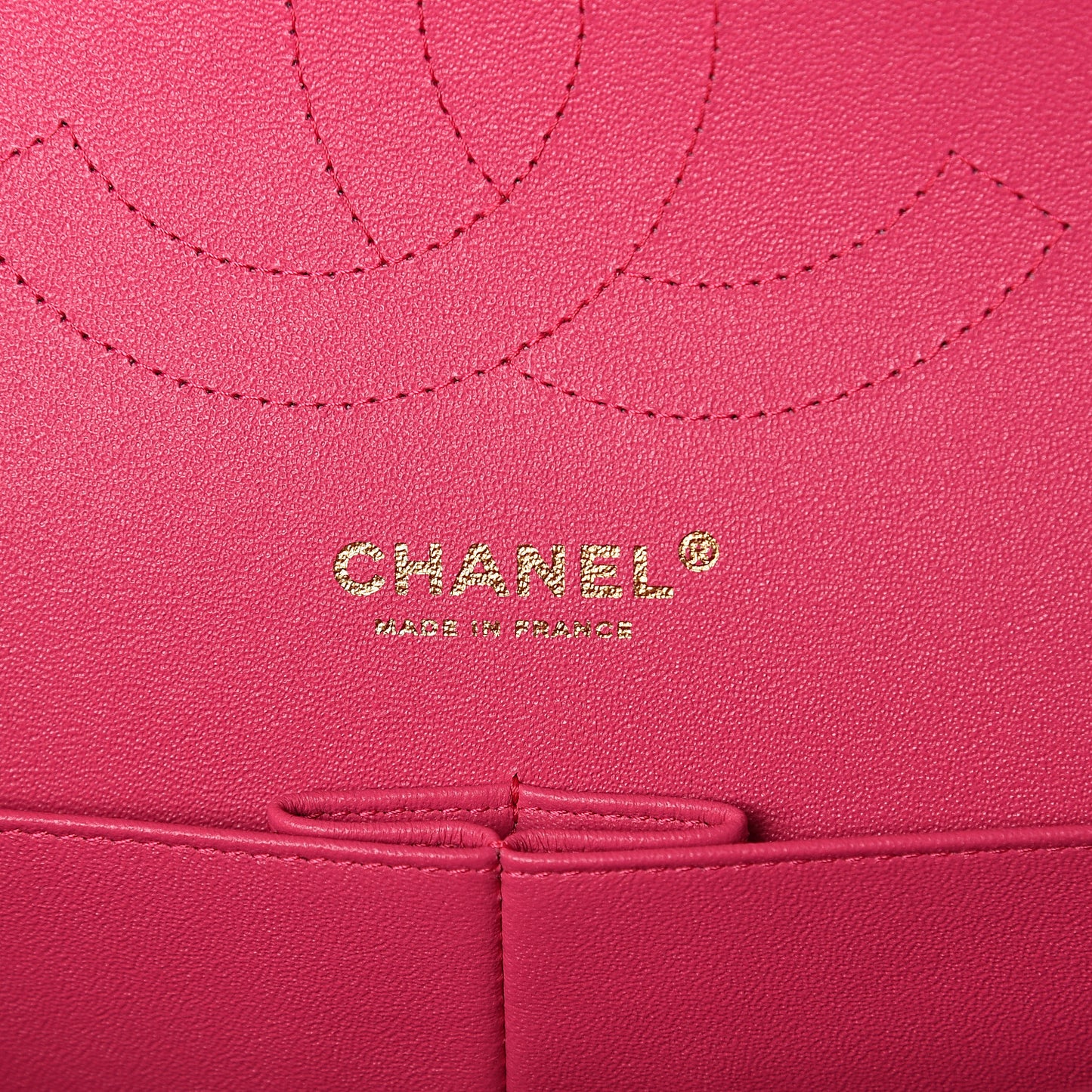 Lambskin Quilted Jumbo Double Flap Dark Pink