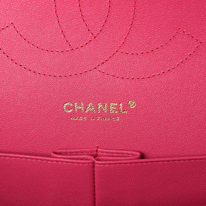 Chanel Lambskin Quilted Jumbo Double Flap Dark Pink 5 of 8