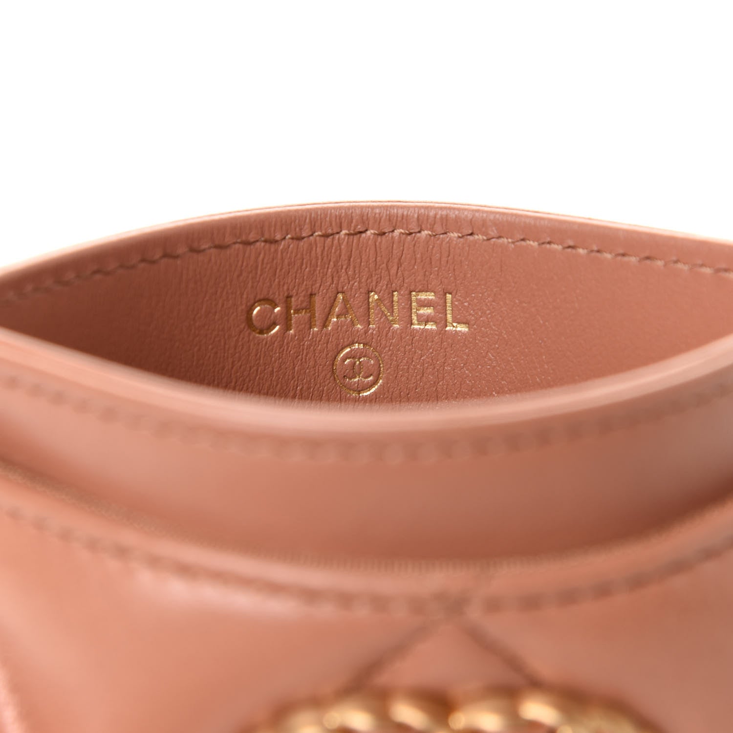Chanel Lambskin Quilted Chanel 19 Card Holder Brown 6 of 8