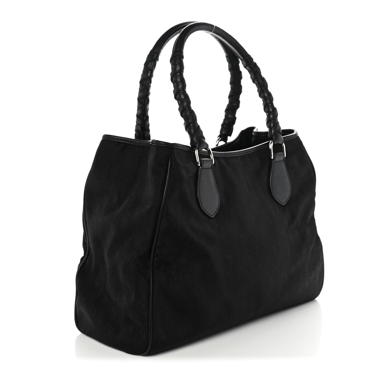 Christian Dior Nylon Monogram Small Lovely Tote Black 3 of 13