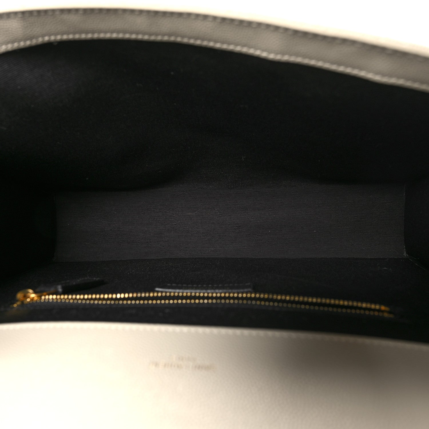 Saint Laurent Grain De Poudre Textured Mixed Matelasse Large Triquilt Monogram Satchel Crema Soft 5 of 11