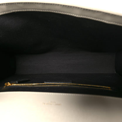 Saint Laurent Grain De Poudre Textured Mixed Matelasse Large Triquilt Monogram Satchel Crema Soft 5 of 11