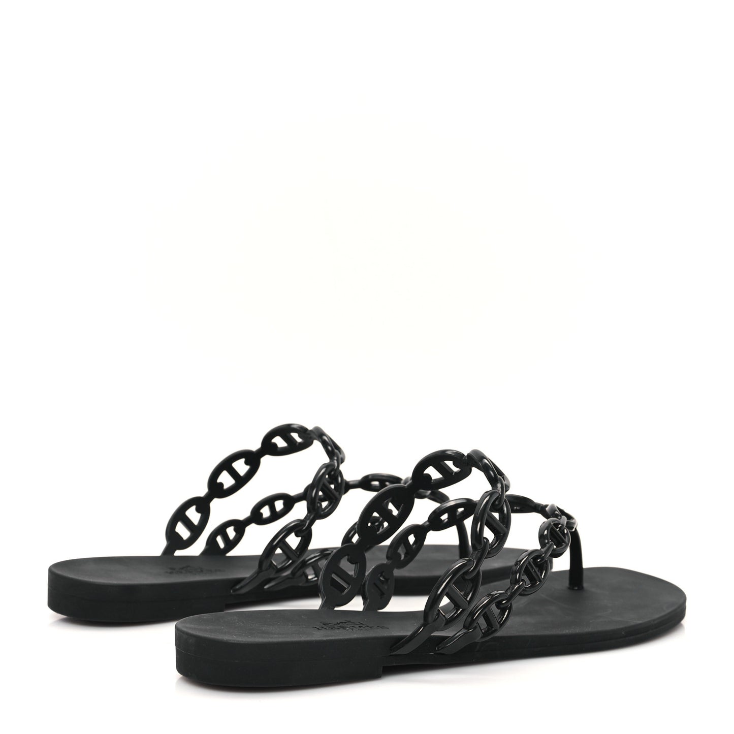 Rubber Chaine d'Ancre Island Sandals 38 Black