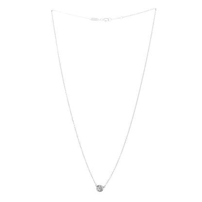 Tiffany Platinum Diamond .37ct Elsa Peretti Diamonds by the Yard Pendant Necklace 3 of 11