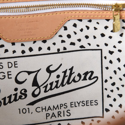 Louis Vuitton Monogram Kusama Waves Neverfull MM White 9 of 10