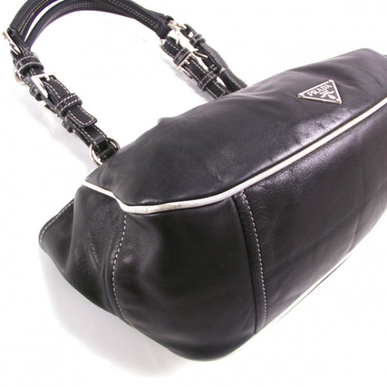 Calfskin Double Pocket Buckle Shoulder Bag