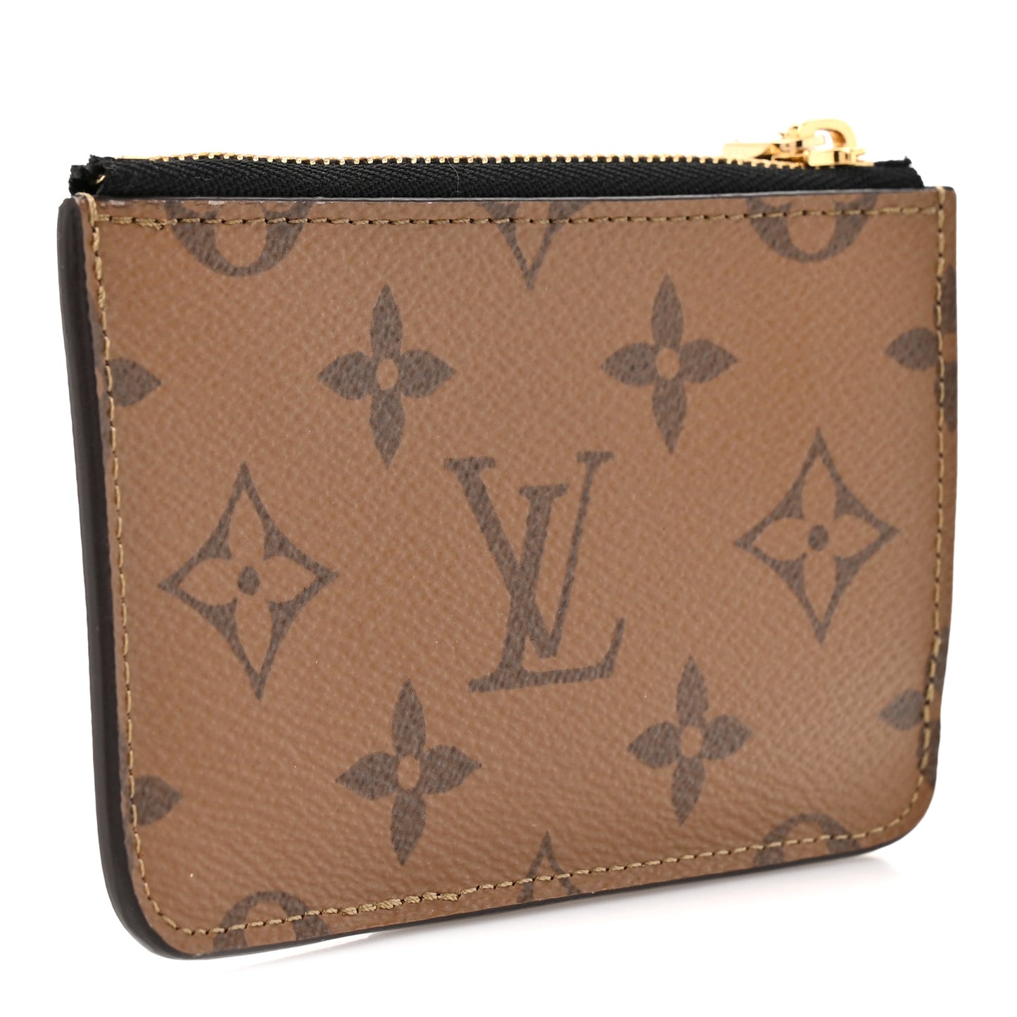 Reverse Monogram Zipped Romy Card Holder