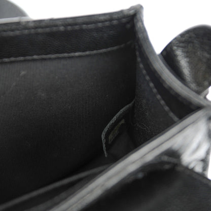 Chanel Shiny Goatskin Quilted Small Double Chained Messenger Flap Black 8 of 8